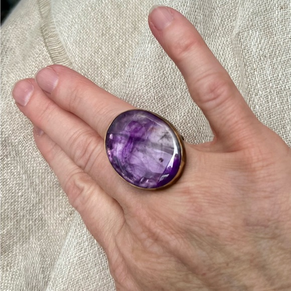 Star Amethyst Ring - Adjustable - Picture 7 of 11
